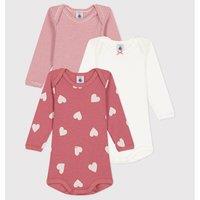 Pack of 3 Bodysuits in Cotton with Long Sleeves