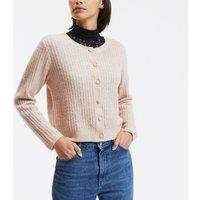 Gemini Wool Mix Cardigan with Crew Neck and Button Fastening