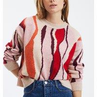 Pradja Printed Jumper in Wool Mix with Crew Neck