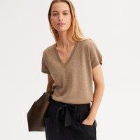 V-Neck Jumper in Fine Iridescent Knitwear