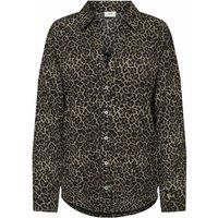 Leopard Print Blouse with Long Sleeves