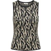 Animal Print Sleeveless Jumper