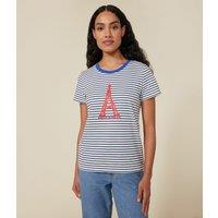 Striped Cotton T-Shirt with Crew Neck, Regular Fit