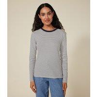 Iconic Striped Cotton T-Shirt with Long Sleeves