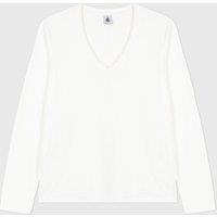 Le Droit Cotton T-Shirt with V-Neck and Long Sleeves