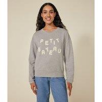 Logo Pattern Cotton Sweatshirt