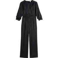 Wide Leg Jumpsuit with 3/4 Length Sleeves