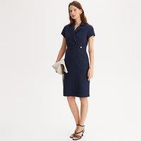 Mid-Length Shift Dress with Short Sleeves