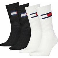 Pack of 4 Pairs of Crew Socks with Flag Logo in Cotton Mix