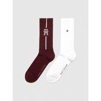 Pack of 2 Pairs of Monogram Crew Socks in Cotton Mix