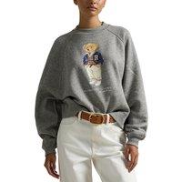 Oversize Polo Bear Sweatshirt in Cotton Mix with Crew Neck