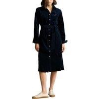 Cotton Shirt Dress with Tie Waist and Long Sleeves