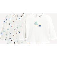 Pack of 2 T-Shirts with Long Sleeves, Playground Theme Print