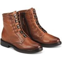 Leather Ankle Boots with Concealed Laces