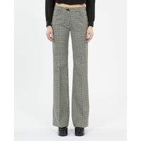 Wool Mix Houndstooth Trousers