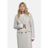 Wool Mix Long Coat with Buttons