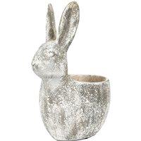 32cm Distressed White Bunny Pot Large