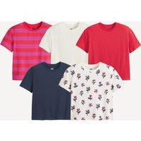 Pack of 5 T-Shirts with Short Sleeves
