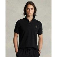 Fitted Cotton Pique Polo Shirt with Tartan Trim
