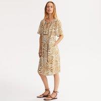 Flared Dress, Animal Print, Midi Length