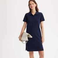 Mid-Length Shift Dress with Short Sleeves