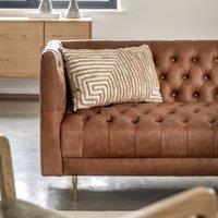 Kendal Retro Buttoned Leather Sofa