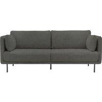 Ashar Mid-Century Velvet Sofa with Black Metal Legs