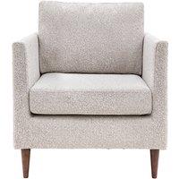 Durants Soft Brushed Nordic Armchair with Dark Wood Legs