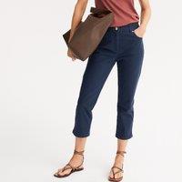 Cropped Trousers in Stretch Cotton