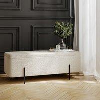 Boucl Storage Ottoman Bench