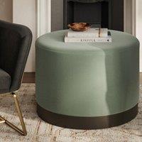 Velvet Round Pouffe