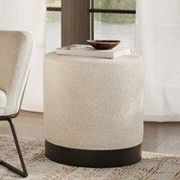 Large Teddy Boucl Round Pouffe
