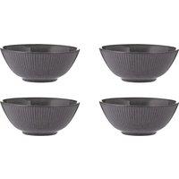 Set of 4 Reactive Linear Cereal Bowls