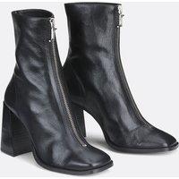 Vandana Zipped Ankle Boots in Leather