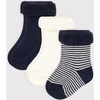 Pack of 3 Pairs of Knitted Socks in Cotton Mix