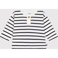 Striped Cotton T-Shirt with Long Sleeves