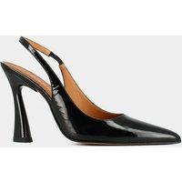 Dressy Patent Leather Slingbacks with Pointed Toe