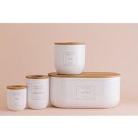 4-Piece Eden Tea, Coffee, Sugar & Bread Bin Set