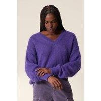 Malili Mohair Blend Jumper with V-Neck