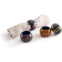 Set of 4 Halia Mango Wood Napkin Rings