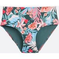 Floral Print Bikini Bottoms with High Waist