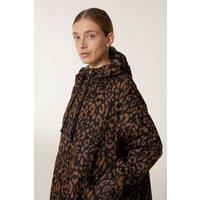 Vannah Waterproof Hooded Poncho in Leopard Print