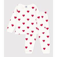 Heart Print Fleece Pyjamas