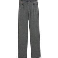 High Waist Straight Trousers with Pleat Front