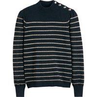 Breton Striped Jumper with High Neck