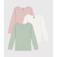 Pack of 3 T-Shirts in Cotton with Long Sleeves