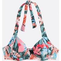 Floral Halterneck Bikini Top