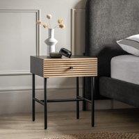 Hopewell 1 Drawer Oak Slatted Bedside