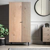 Hopewell 2 Door Oak Slatted Wardrobe