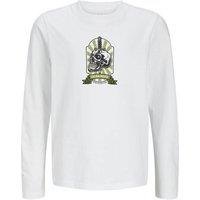 Logo Print Cotton T-Shirt with Long Sleeves